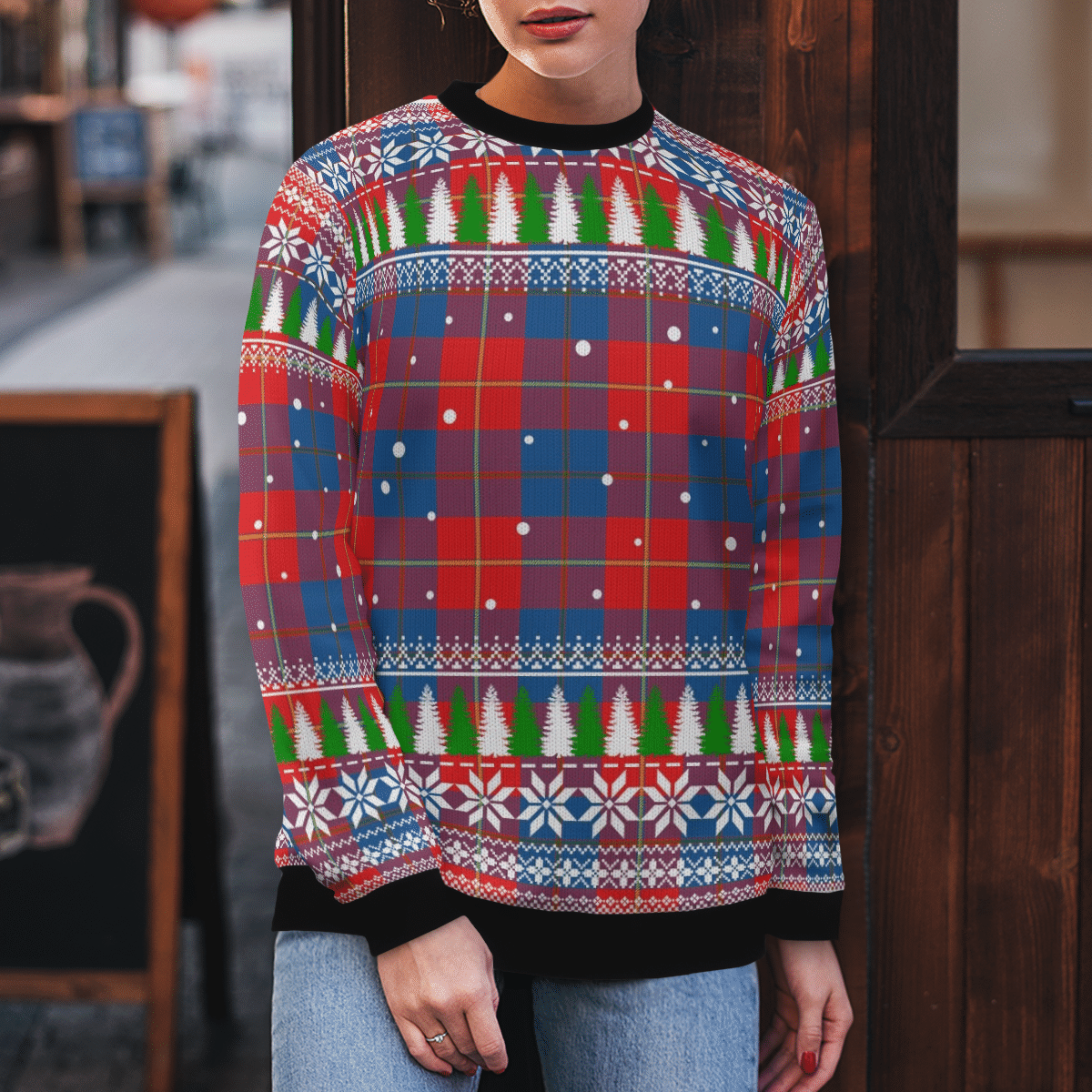 Clan Galloway Red Tartan Christmas Ugly Sweater UV99 Galloway Red Tartan Tartan Ugly Sweater   