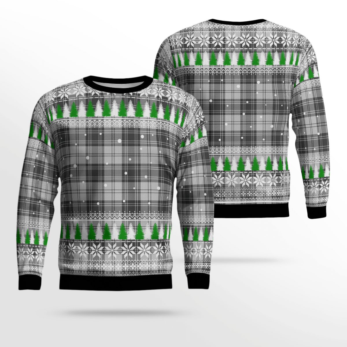 Clan Douglas Grey Modern Tartan Christmas Ugly Sweater HR72 Douglas Grey Modern Tartan Tartan Ugly Sweater   