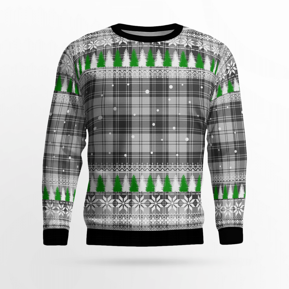 Clan Douglas Grey Modern Tartan Christmas Ugly Sweater HR72 Douglas Grey Modern Tartan Tartan Ugly Sweater   