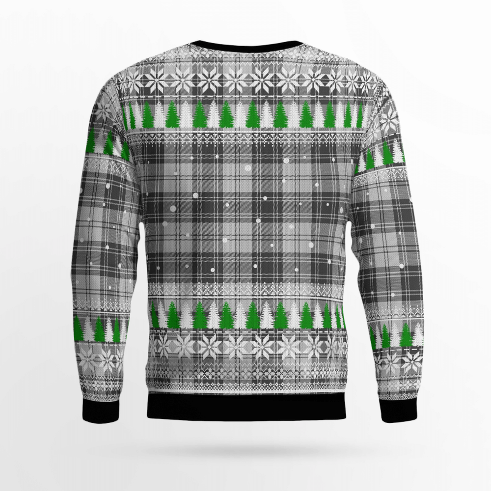Clan Douglas Grey Modern Tartan Christmas Ugly Sweater HR72 Douglas Grey Modern Tartan Tartan Ugly Sweater   