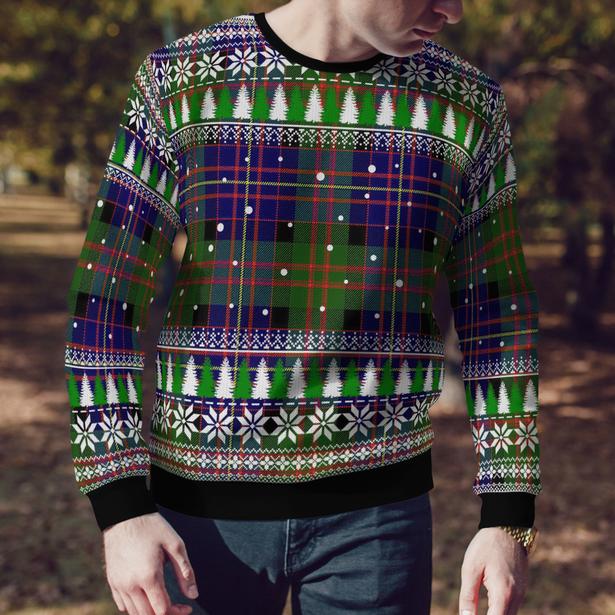Clan Chalmer Tartan Christmas Ugly Sweater DK91 Chalmer Tartan Tartan Ugly Sweater   