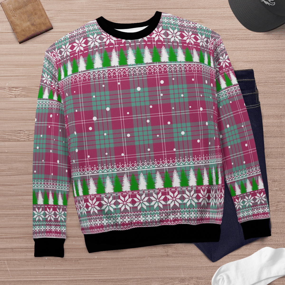 Clan Crawford Ancient Tartan Christmas Ugly Sweater KW57 Crawford Ancient Tartan Tartan Ugly Sweater   
