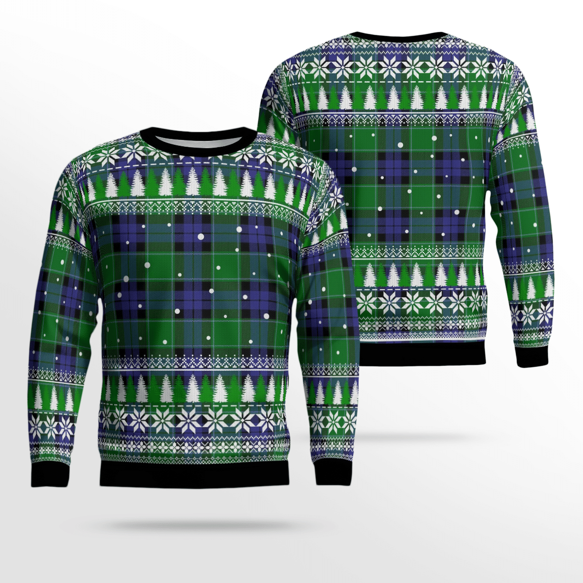 Clan Graham of Menteith Modern Tartan Christmas Ugly Sweater JD66 Graham of Menteith Modern Tartan Tartan Ugly Sweater   