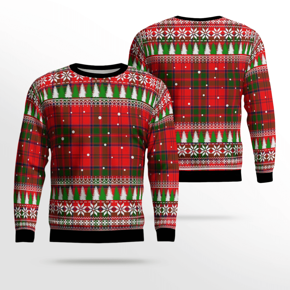 Clan Grant Modern Tartan Christmas Ugly Sweater ET72 Grant Modern Tartan Tartan Ugly Sweater   