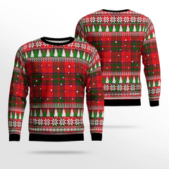 Clan Grant Modern Tartan Christmas Ugly Sweater ET72 Grant Modern Tartan Tartan Ugly Sweater   