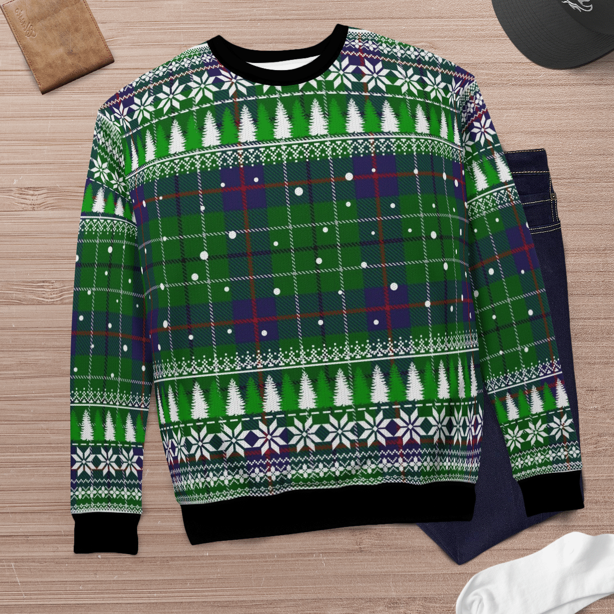 Clan Duncan Modern Tartan Christmas Ugly Sweater HK46 Duncan Modern Tartan Tartan Ugly Sweater   