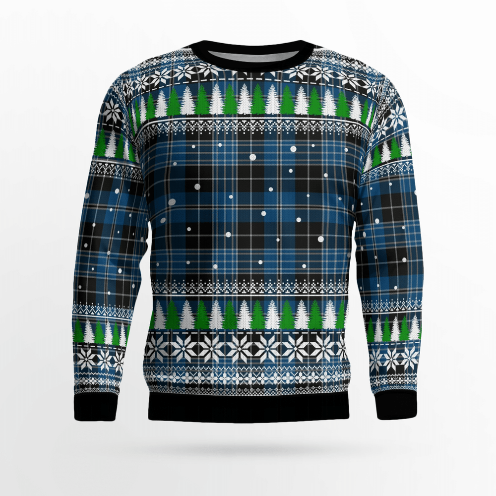 Clan Clergy Blue Tartan Christmas Ugly Sweater VQ26 Clergy Blue Tartan Tartan Ugly Sweater   