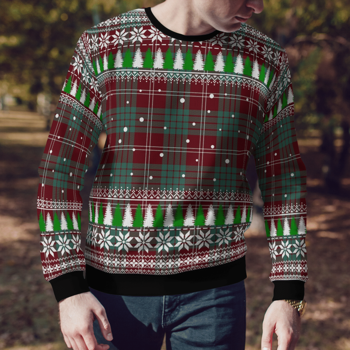 Clan Crawford Modern Tartan Christmas Ugly Sweater ND12 Crawford Modern Tartan Tartan Ugly Sweater   