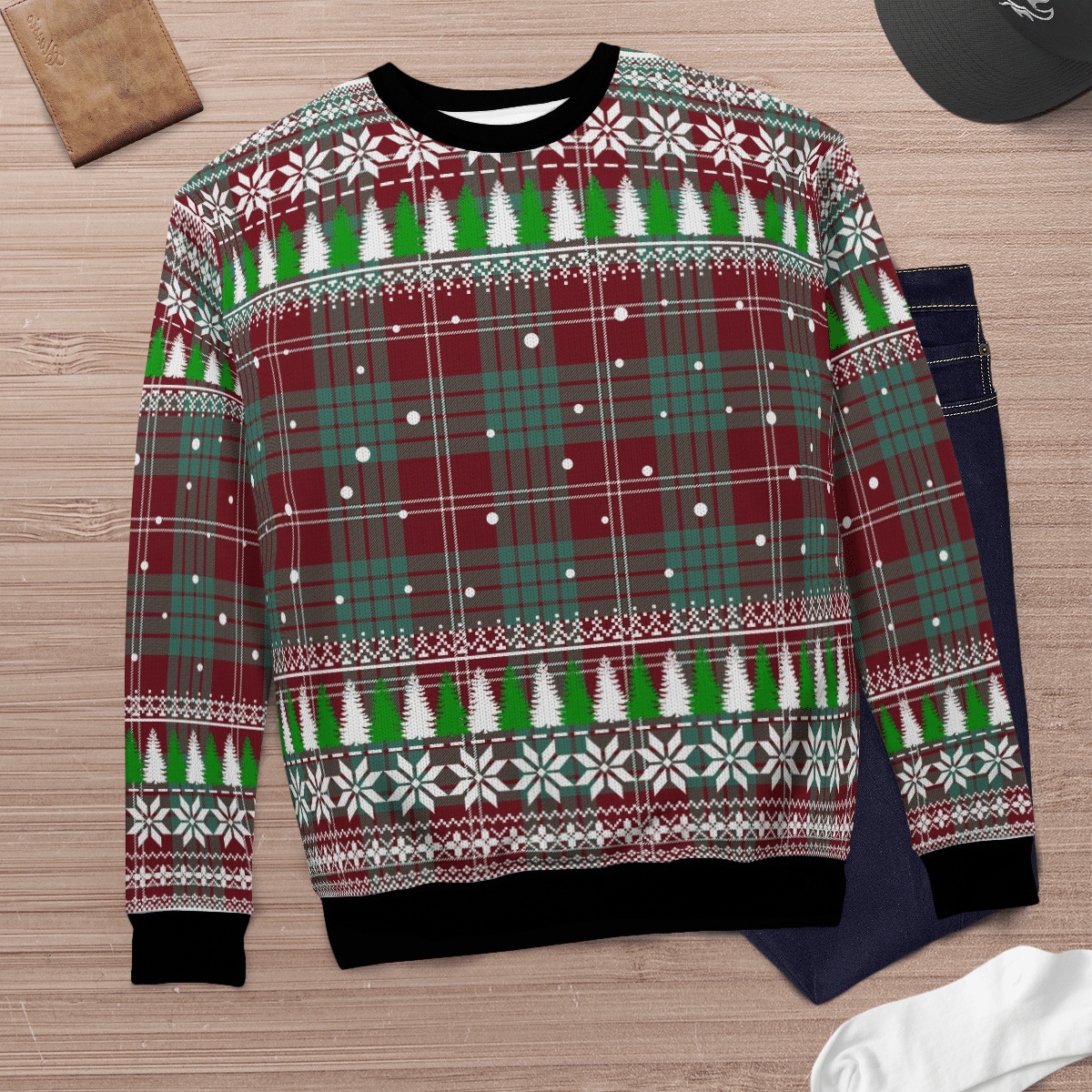 Clan Crawford Modern Tartan Christmas Ugly Sweater ND12 Crawford Modern Tartan Tartan Ugly Sweater   