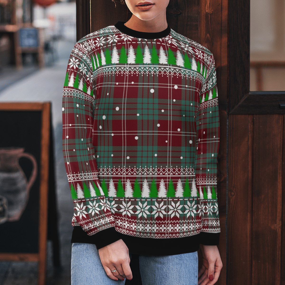 Clan Crawford Modern Tartan Christmas Ugly Sweater ND12 Crawford Modern Tartan Tartan Ugly Sweater   