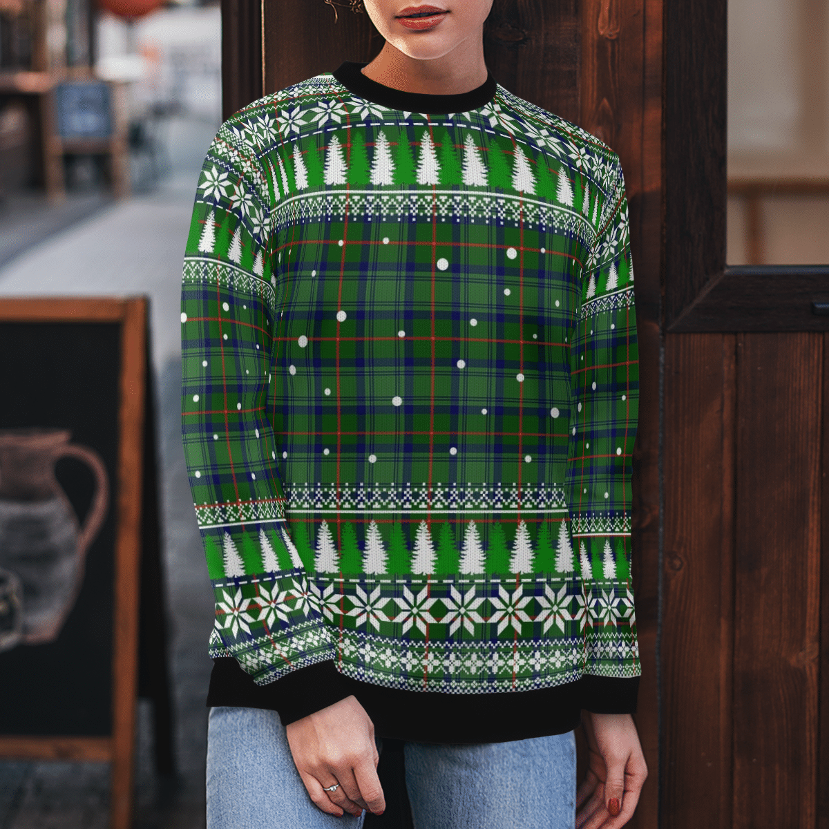 Clan Cranston Modern Tartan Christmas Ugly Sweater PP87 Cranston Modern Tartan Tartan Ugly Sweater   