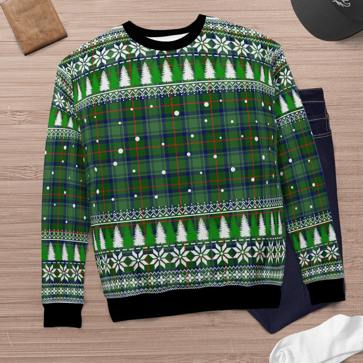 Clan Cranston Modern Tartan Christmas Ugly Sweater PP87 Cranston Modern Tartan Tartan Ugly Sweater   