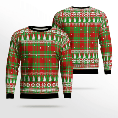 Clan Grierson Tartan Christmas Ugly Sweater AV90