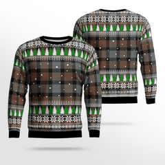 Clan Gunn Weathered Tartan Christmas Ugly Sweater DT70 Gunn Weathered Tartan Tartan Ugly Sweater   
