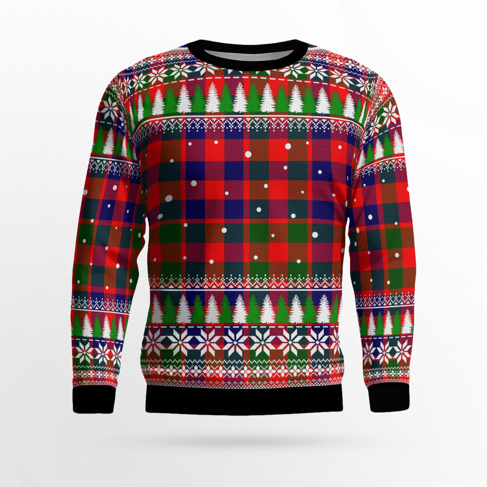 Clan Gow Modern Tartan Christmas Ugly Sweater IW89 Gow Modern Tartan Tartan Ugly Sweater   