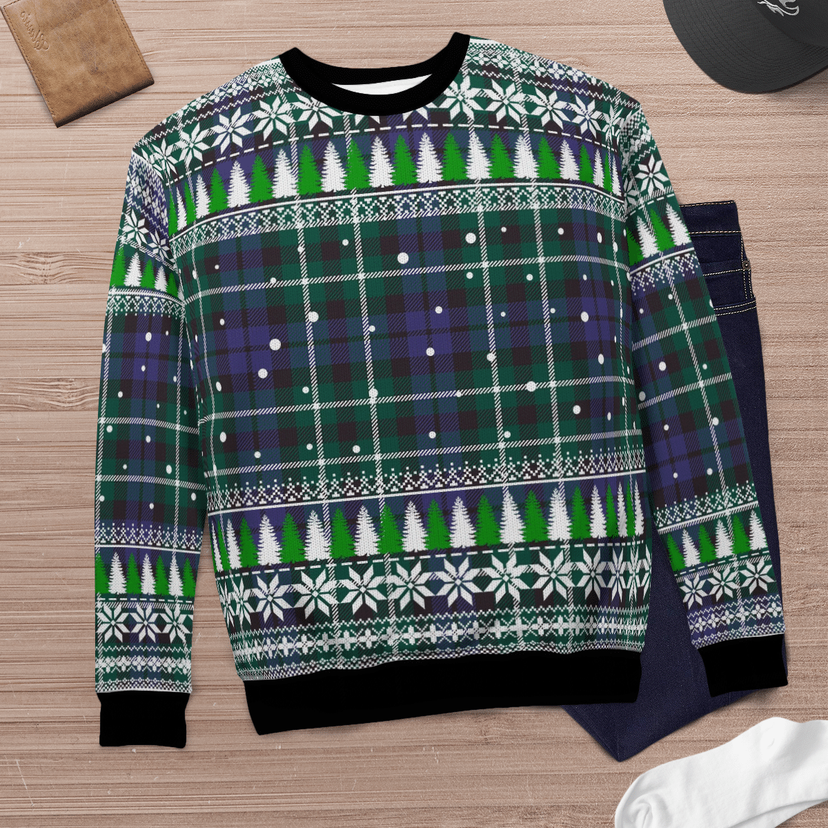 Clan Graham of Montrose Modern Tartan Christmas Ugly Sweater IH12 Graham of Montrose Modern Tartan Tartan Ugly Sweater   