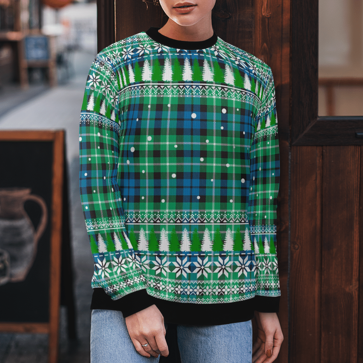 Clan Graham of Montrose Ancient Tartan Christmas Ugly Sweater BJ60 Graham of Montrose Ancient Tartan Tartan Ugly Sweater   