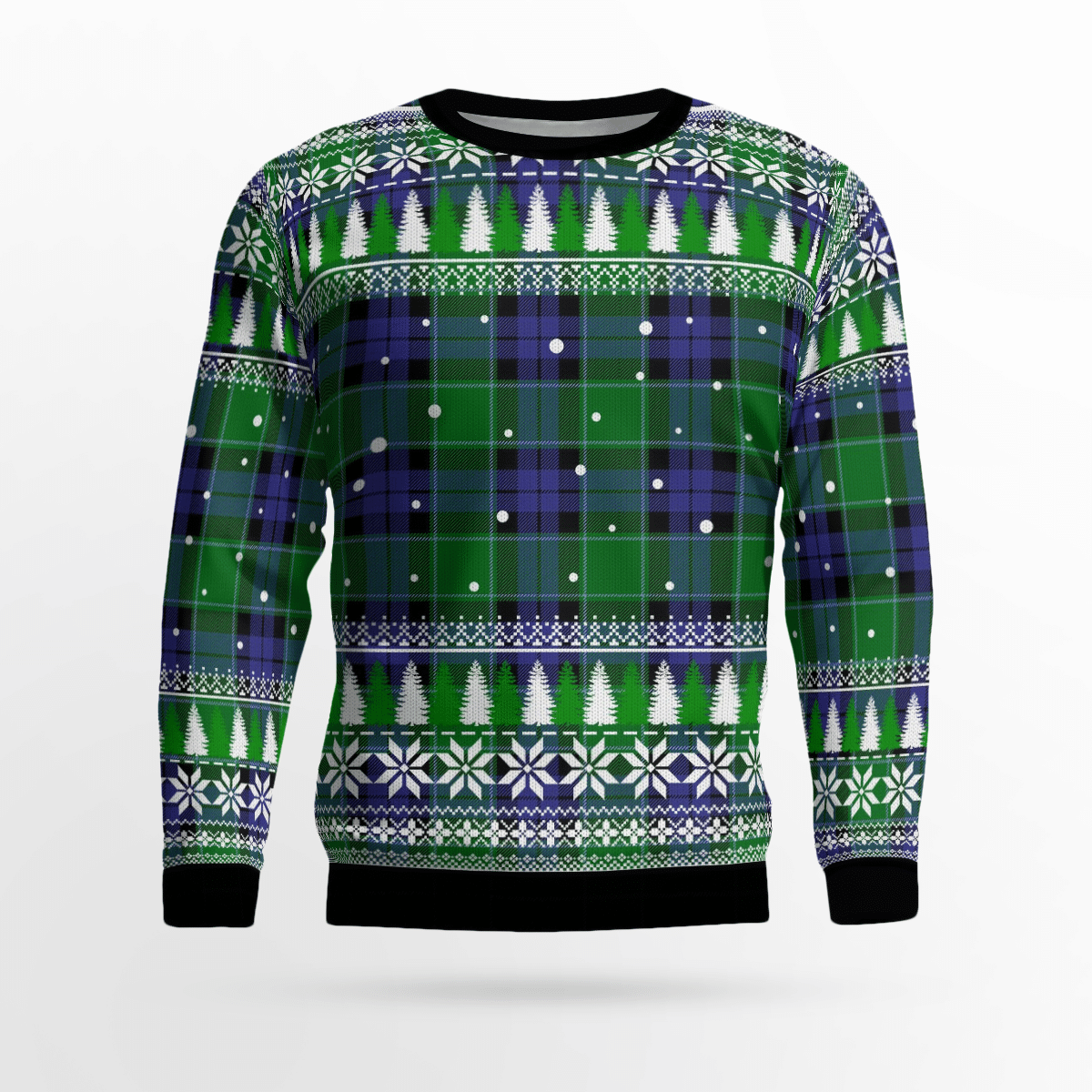 Clan Graham of Menteith Modern Tartan Christmas Ugly Sweater JD66 Graham of Menteith Modern Tartan Tartan Ugly Sweater   