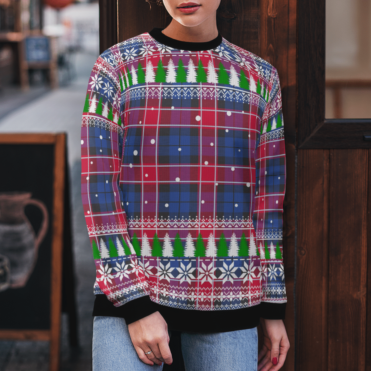 Clan Graham of Menteith Red Tartan Christmas Ugly Sweater WE74 Graham of Menteith Red Tartan Tartan Ugly Sweater   