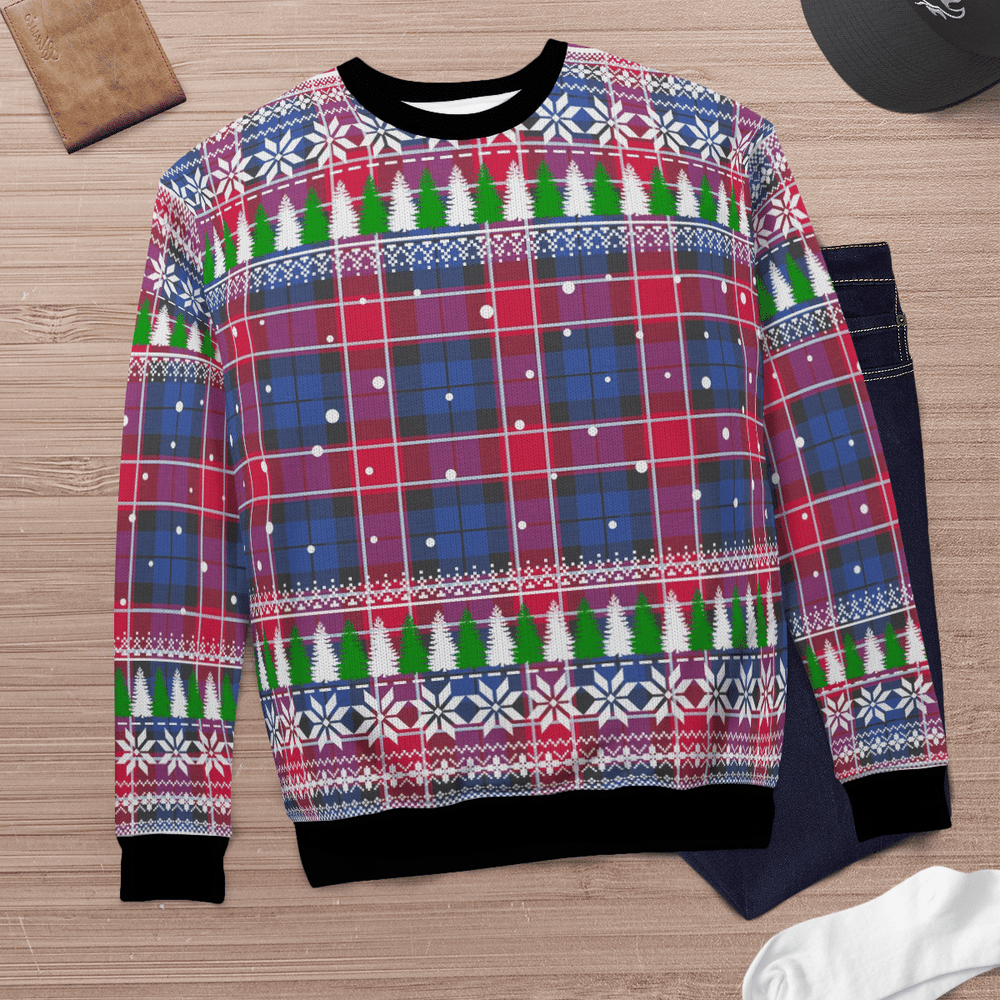 Clan Graham of Menteith Red Tartan Christmas Ugly Sweater WE74 Graham of Menteith Red Tartan Tartan Ugly Sweater   
