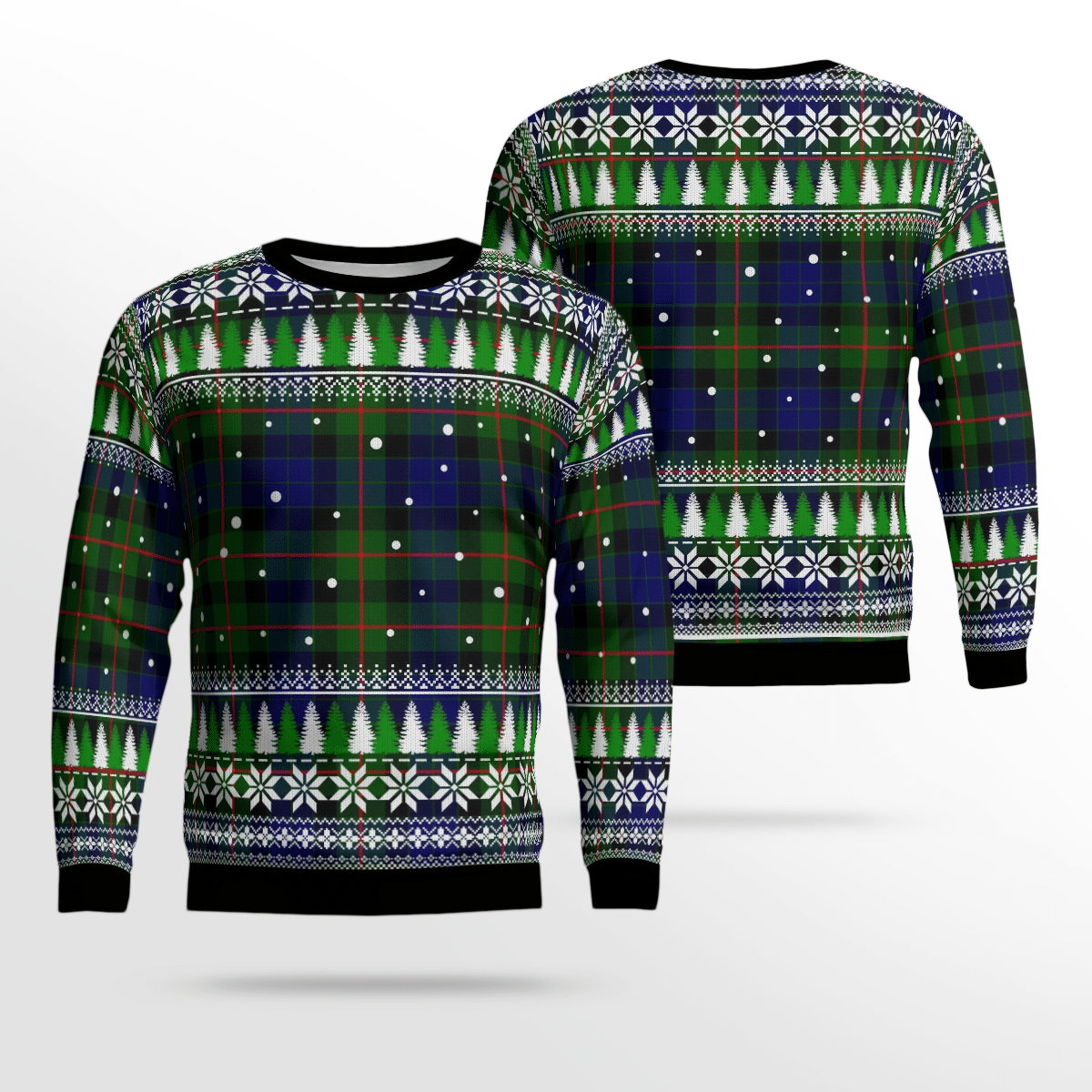 Clan Gunn Modern  Tartan Christmas Ugly Sweater FF20 Gunn Modern Tartan Tartan Ugly Sweater   