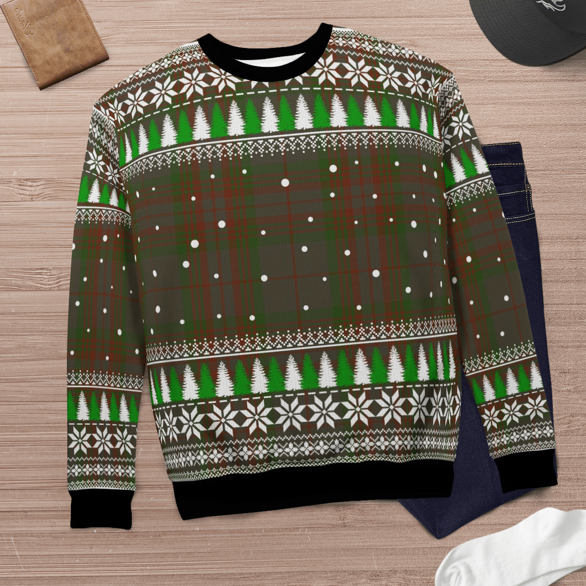 Clan Gray Tartan Christmas Ugly Sweater XM49 Gray Tartan Tartan Ugly Sweater   