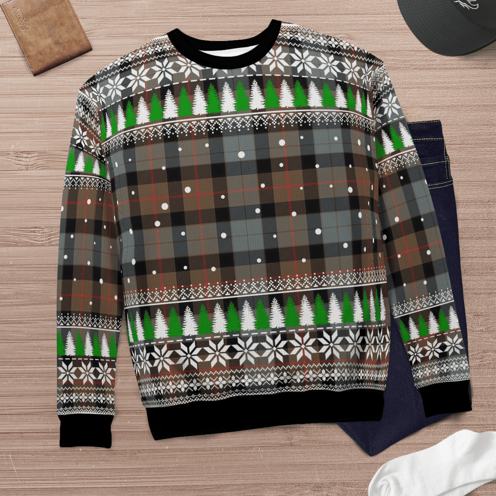 Clan Gunn Weathered Tartan Christmas Ugly Sweater DT70 Gunn Weathered Tartan Tartan Ugly Sweater   
