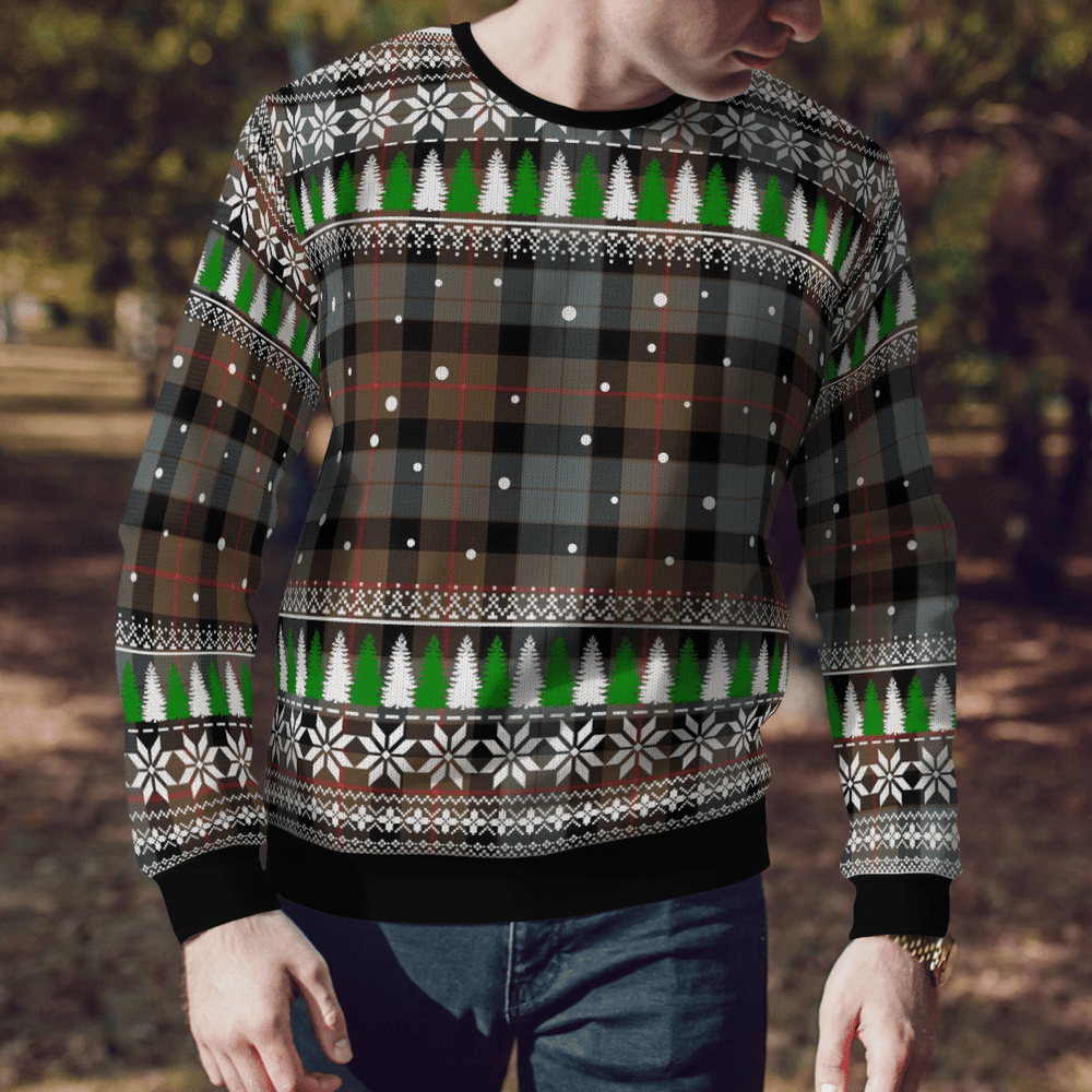 Clan Gunn Weathered Tartan Christmas Ugly Sweater DT70 Gunn Weathered Tartan Tartan Ugly Sweater   