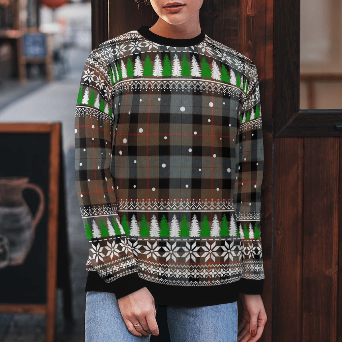 Clan Gunn Weathered Tartan Christmas Ugly Sweater DT70 Gunn Weathered Tartan Tartan Ugly Sweater   