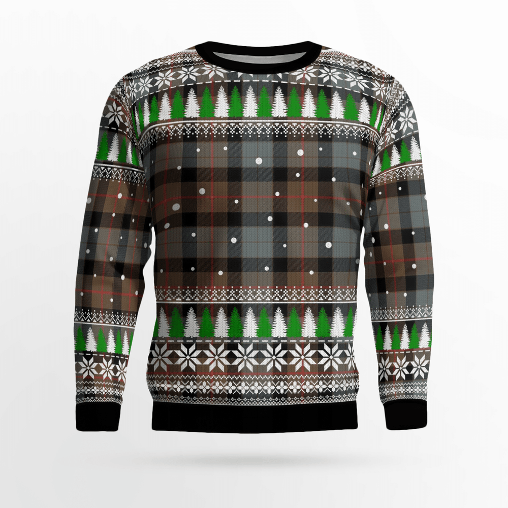 Clan Gunn Weathered Tartan Christmas Ugly Sweater DT70 Gunn Weathered Tartan Tartan Ugly Sweater   