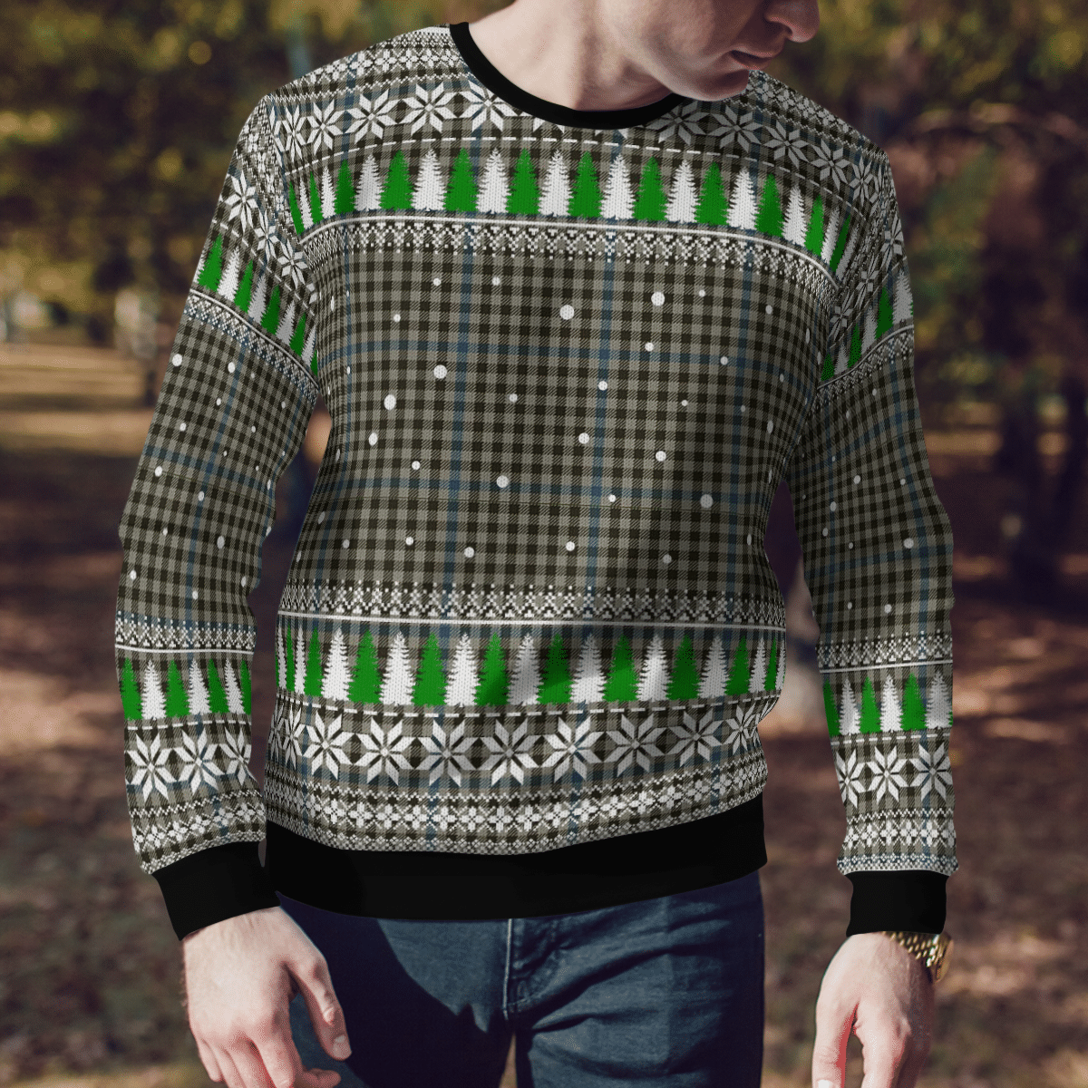 Clan Haig Check Tartan Christmas Ugly Sweater ES55 Haig Check Tartan Tartan Ugly Sweater   