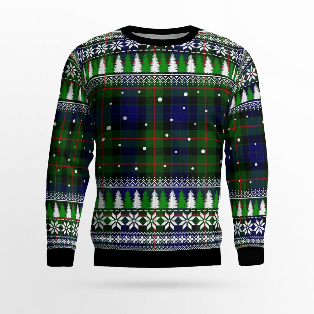 Clan Gunn Modern  Tartan Christmas Ugly Sweater FF20 Gunn Modern Tartan Tartan Ugly Sweater   