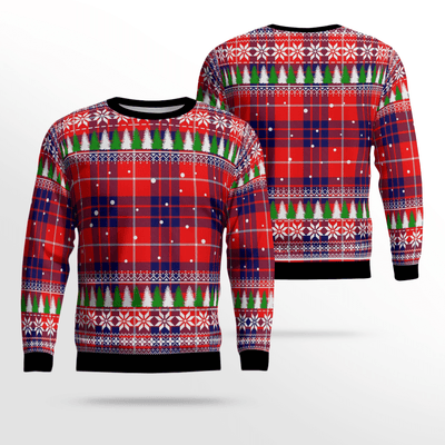 Clan Hamilton Modern Tartan Christmas Ugly Sweater JC70