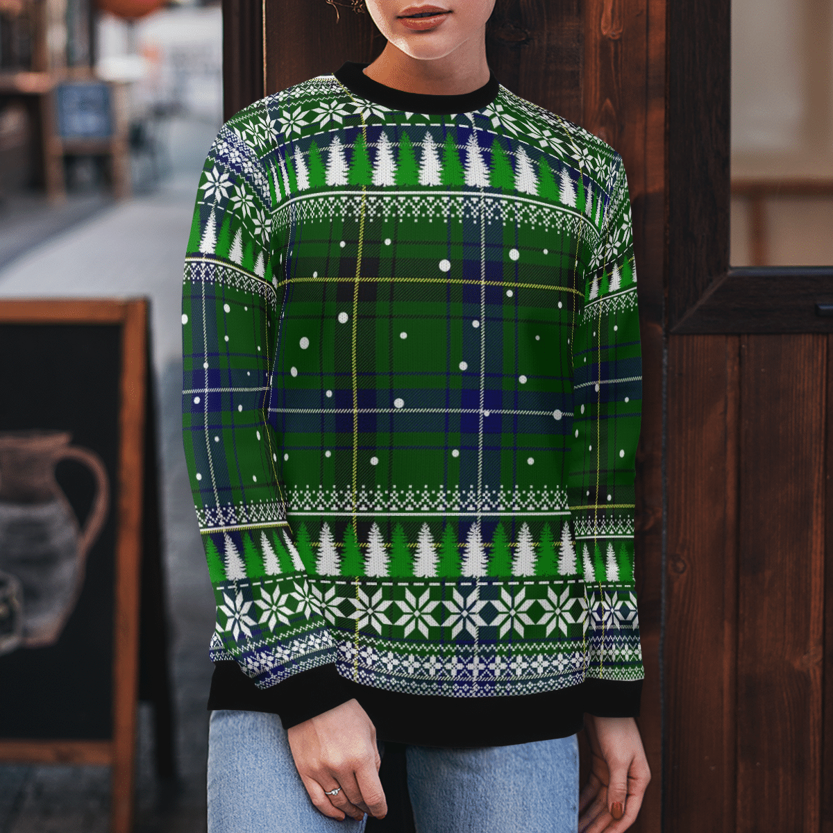 Clan Henderson Modern Tartan Christmas Ugly Sweater HU54 Henderson Modern Tartan Tartan Ugly Sweater   