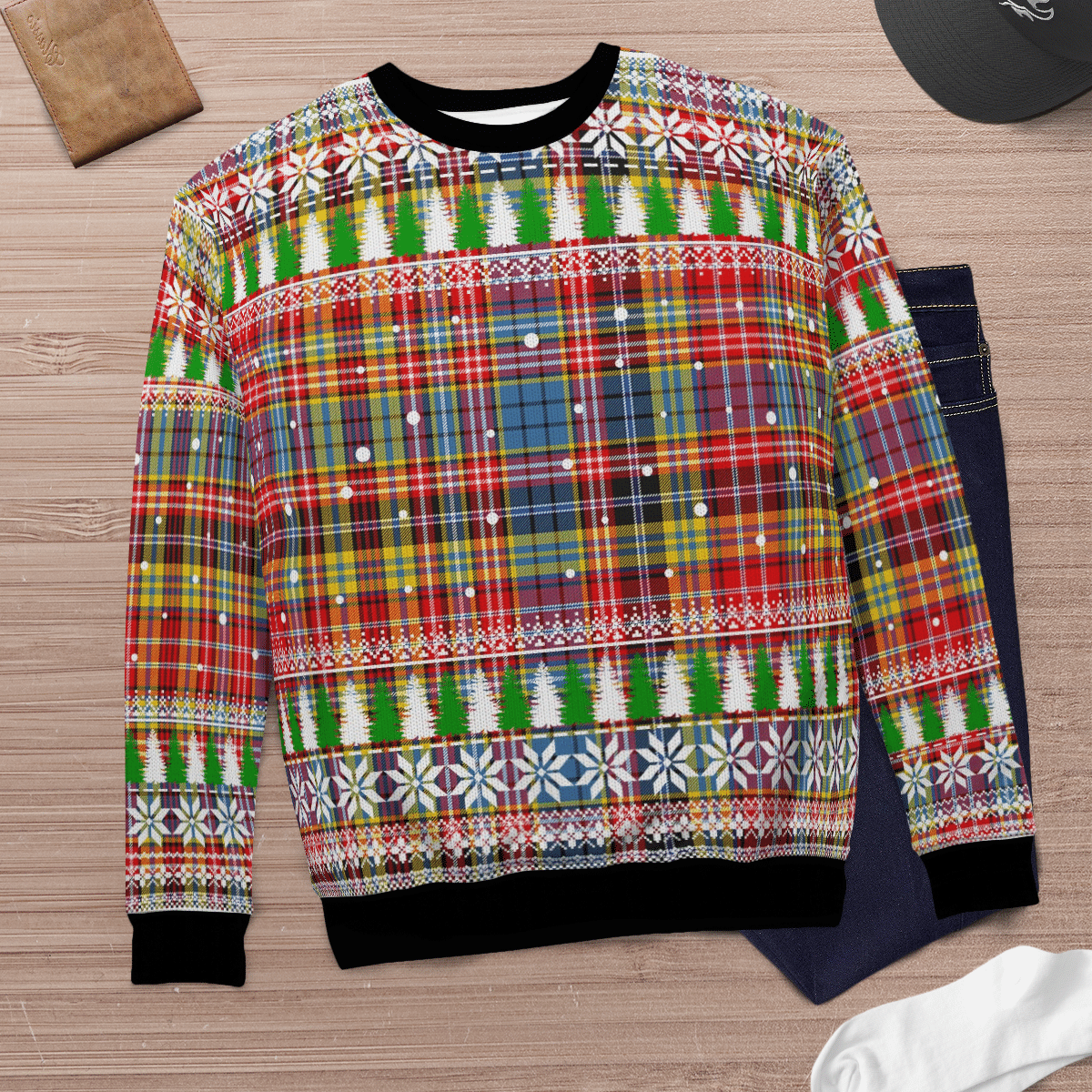 Clan Drummond of Strathallan Tartan Christmas Ugly Sweater JF74 Drummond of Strathallan Tartan Tartan Ugly Sweater   