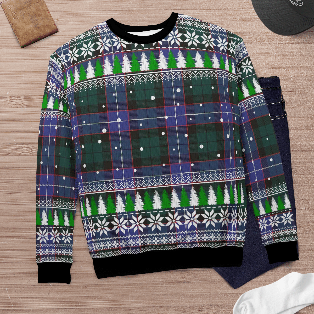 Clan Guthrie Modern Tartan Christmas Ugly Sweater YE85 Guthrie Modern Tartan Tartan Ugly Sweater   
