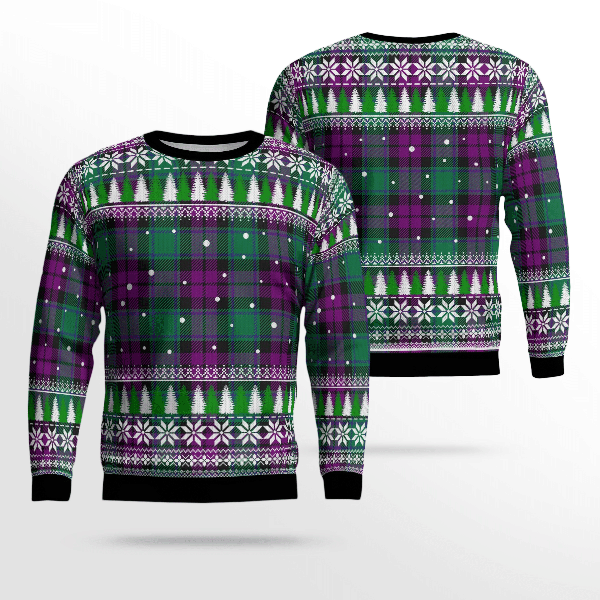 Clan MacArthur – Milton Tartan Christmas Ugly Sweater JB18 MacArthur – Milton Tartan Tartan Ugly Sweater   