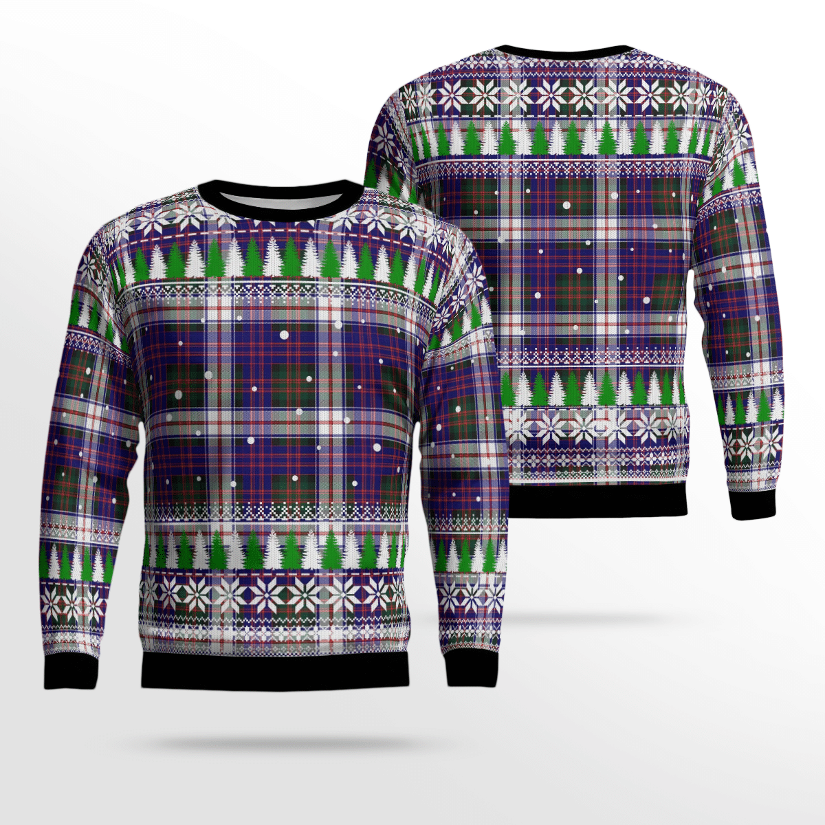 Clan MacDonald Dress Modern Tartan Christmas Ugly Sweater GK52 MacDonald Dress Modern Tartan Tartan Ugly Sweater   