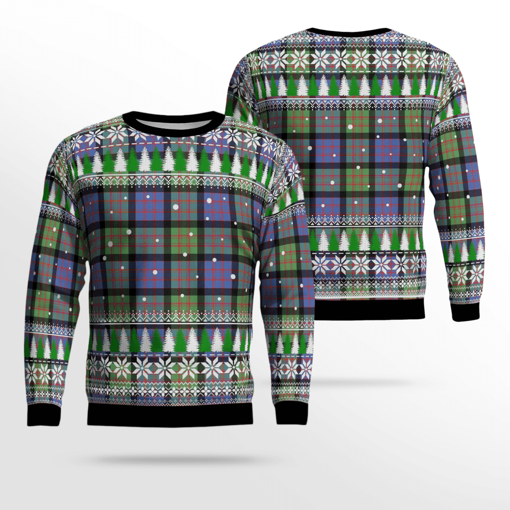 Clan MacDonald Ancient Tartan Christmas Ugly Sweater PS52 MacDonald Ancient Tartan Tartan Ugly Sweater   