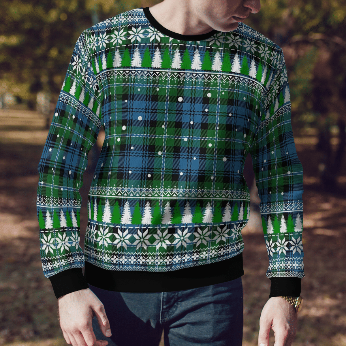Clan Lyon Tartan Christmas Ugly Sweater QK89 Lyon Tartan Tartan Ugly Sweater   
