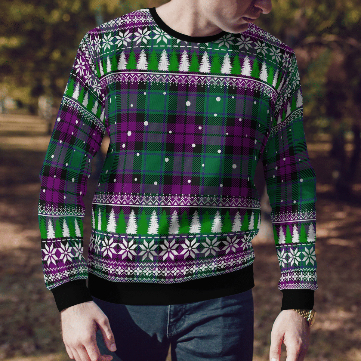 Clan MacArthur – Milton Tartan Christmas Ugly Sweater JB18 MacArthur – Milton Tartan Tartan Ugly Sweater   