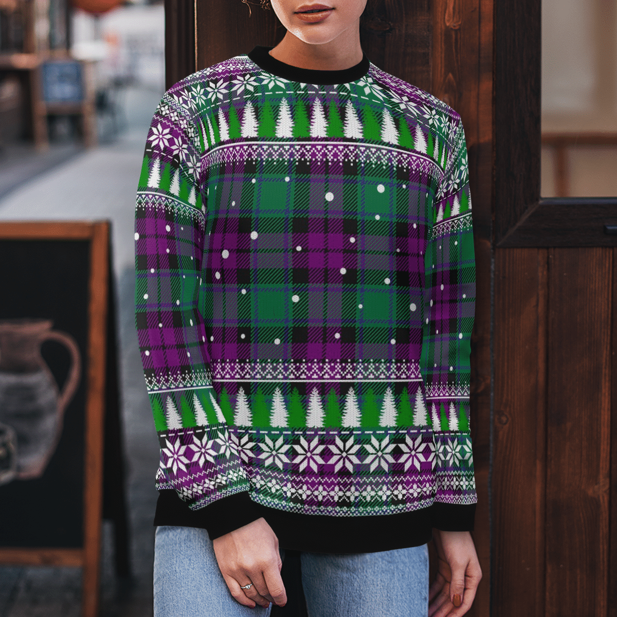 Clan MacArthur – Milton Tartan Christmas Ugly Sweater JB18 MacArthur – Milton Tartan Tartan Ugly Sweater   
