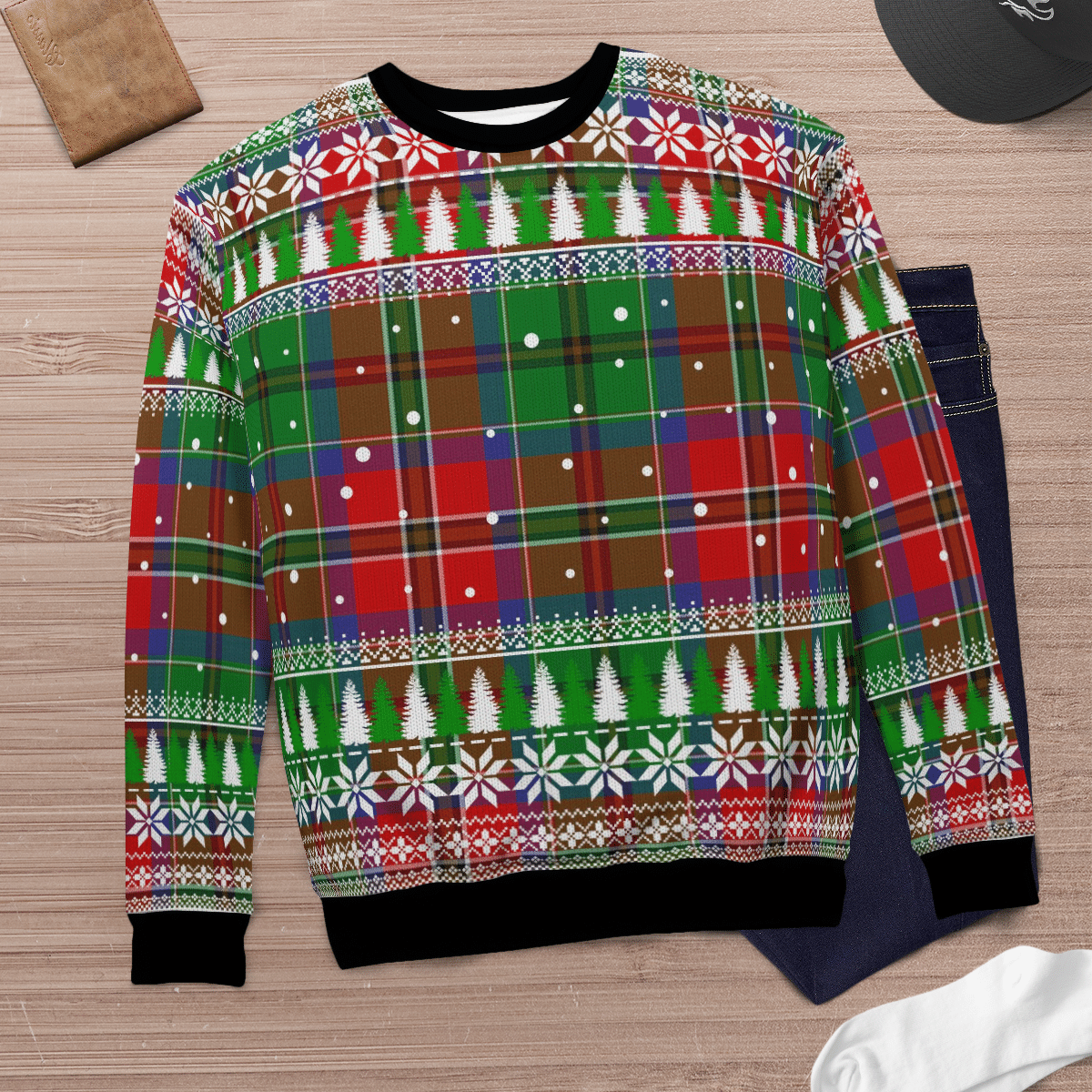 Clan MacCulloch Tartan Christmas Ugly Sweater EH44 MacCulloch Tartan Tartan Ugly Sweater   