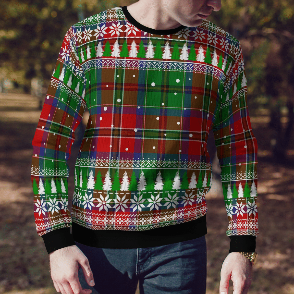 Clan MacCulloch Tartan Christmas Ugly Sweater EH44 MacCulloch Tartan Tartan Ugly Sweater   