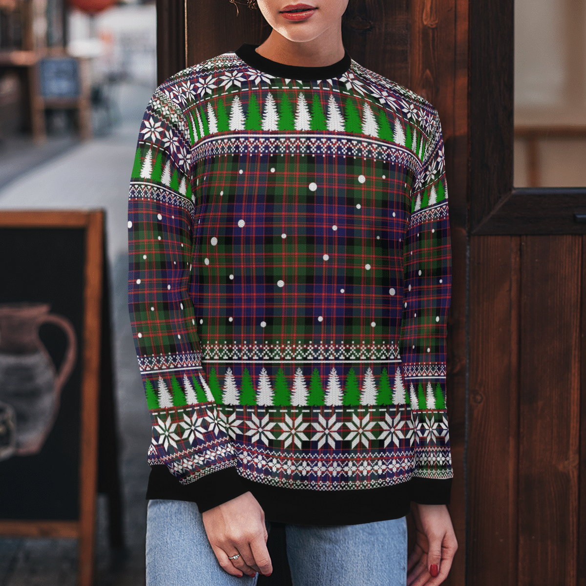 Clan MacDonald Modern Tartan Christmas Ugly Sweater CG98 MacDonald Modern Tartan Tartan Ugly Sweater   