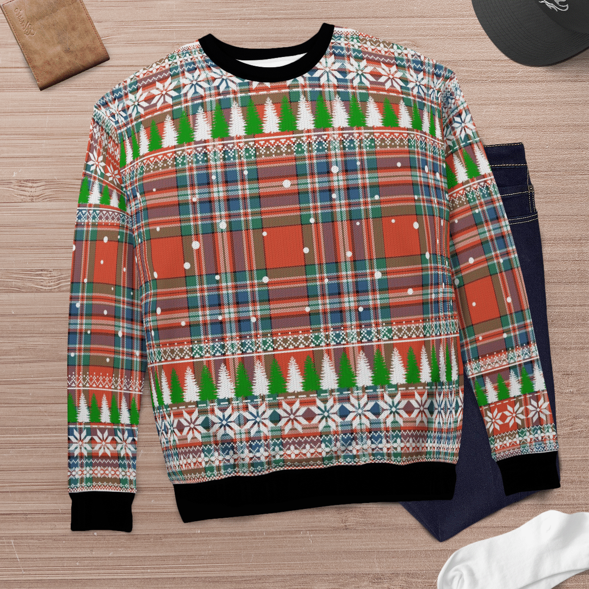 Clan MacFarlane Ancient Tartan Christmas Ugly Sweater HV19 MacFarlane Ancient Tartan Tartan Ugly Sweater   