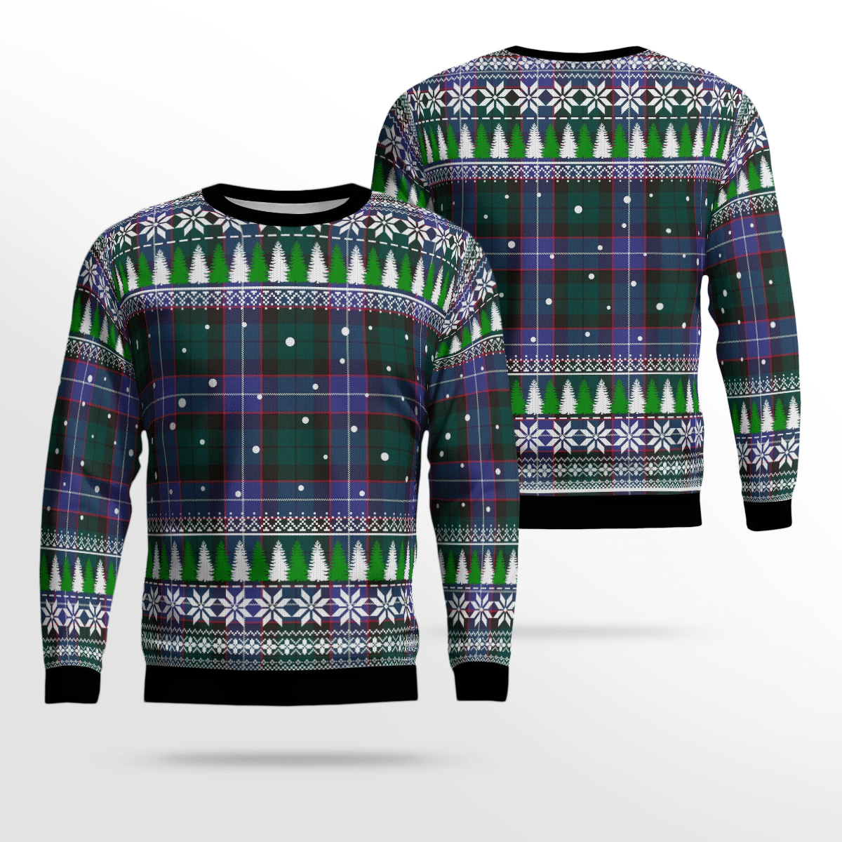 Clan Hunter Modern Tartan Christmas Ugly Sweater IG11 Hunter Modern Tartan Tartan Ugly Sweater   