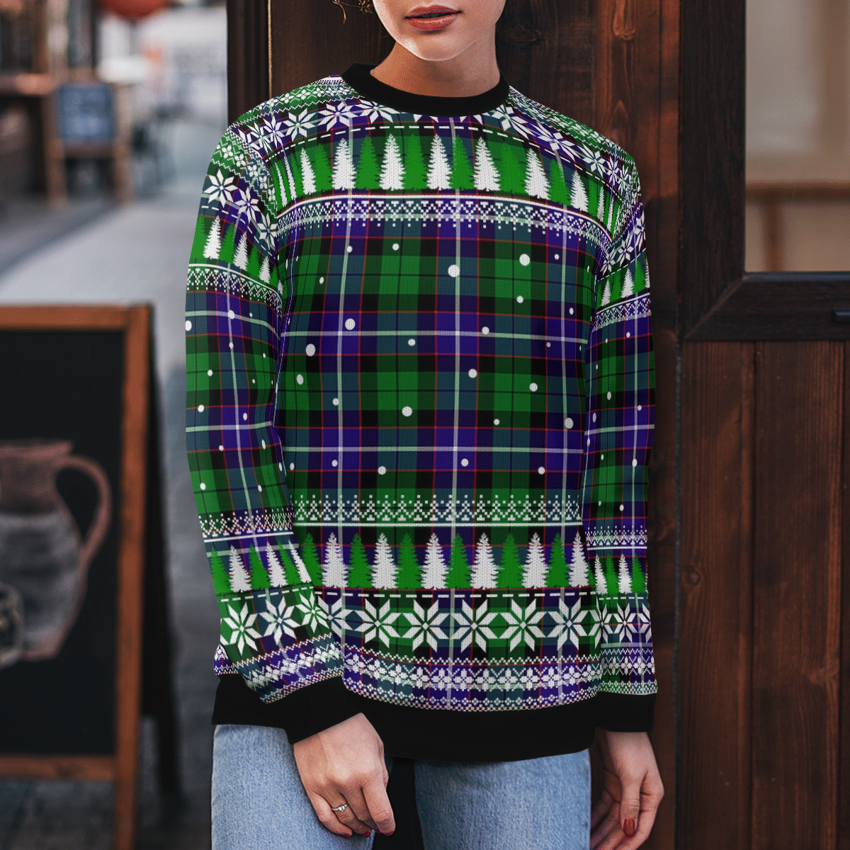 Clan Hunter Tartan Christmas Ugly Sweater PD83 Hunter Tartan Tartan Ugly Sweater   