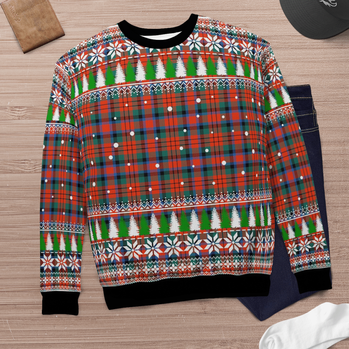 Clan MacDuff Ancient Tartan Christmas Ugly Sweater PE97 MacDuff Ancient Tartan Tartan Ugly Sweater   