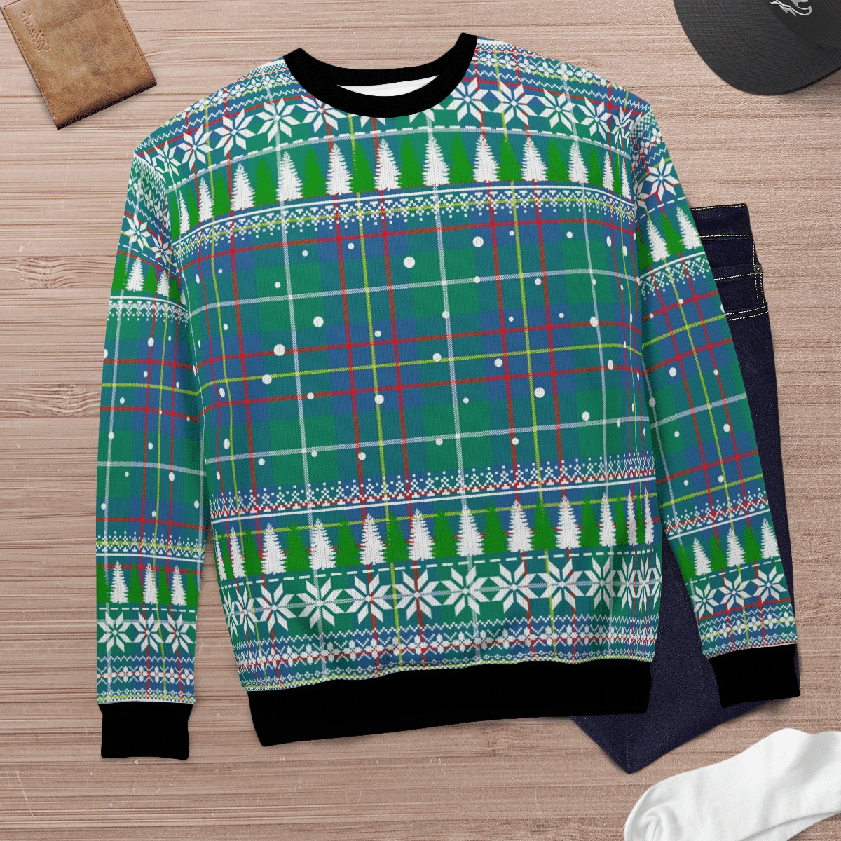 Clan Inglis Ancient Tartan Christmas Ugly Sweater EF79 Inglis Ancient Tartan Tartan Ugly Sweater   